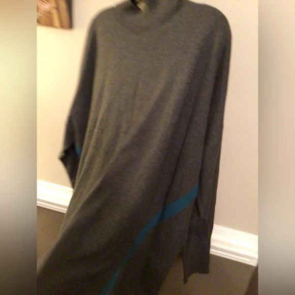 BUY NOW - Lane Bryant Gray Hint of Turquoise Sweater - Plus - Picture 4 of 6
